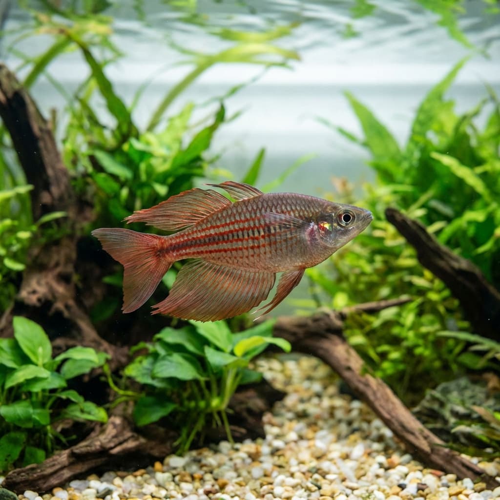 Redfin Dwarf Rainbowfish (Melanotaenia rubrivittata)