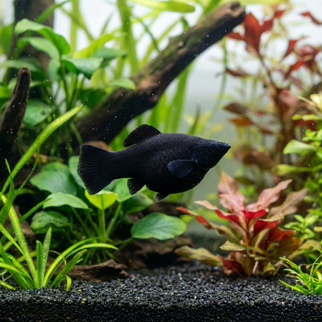 Balloon Molly Black (Poecilia sphenops var.)