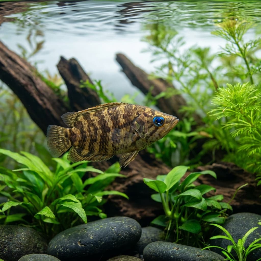 Blue Eyes Lemon Bushfish (Ctenopoma acutirostre)