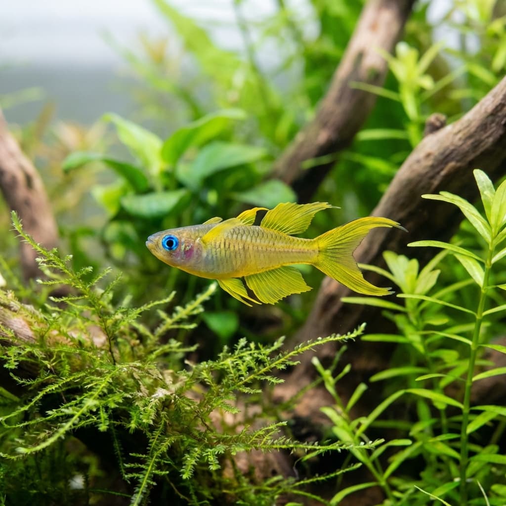Forktail Blue-eye Rainbowfish (Pseudomugil furcatus)
