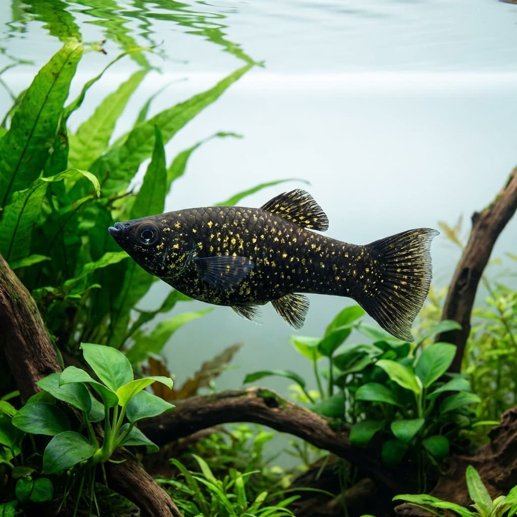 Gold Dust Molly (Poecilia sphenops var.)