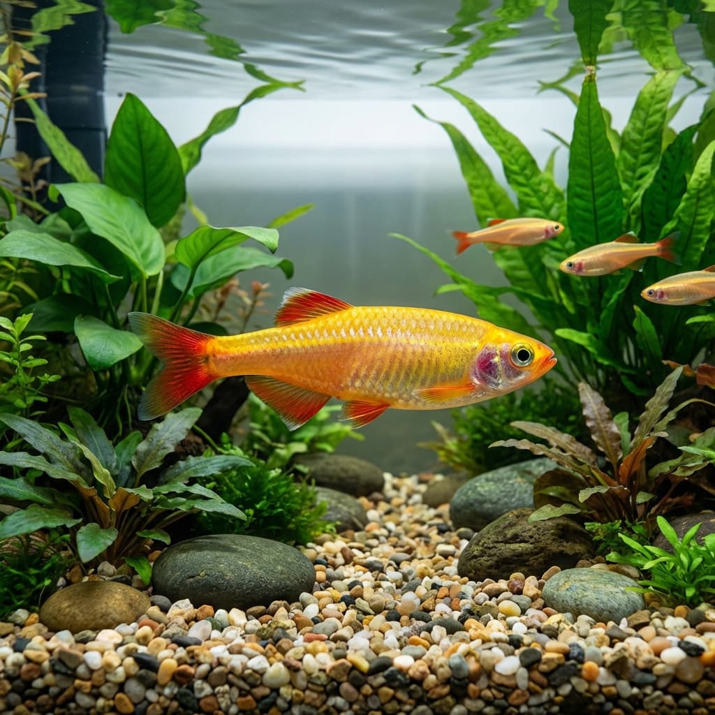 Gold White Cloud Mountain Minnow (Tanichthys albonubes var.)