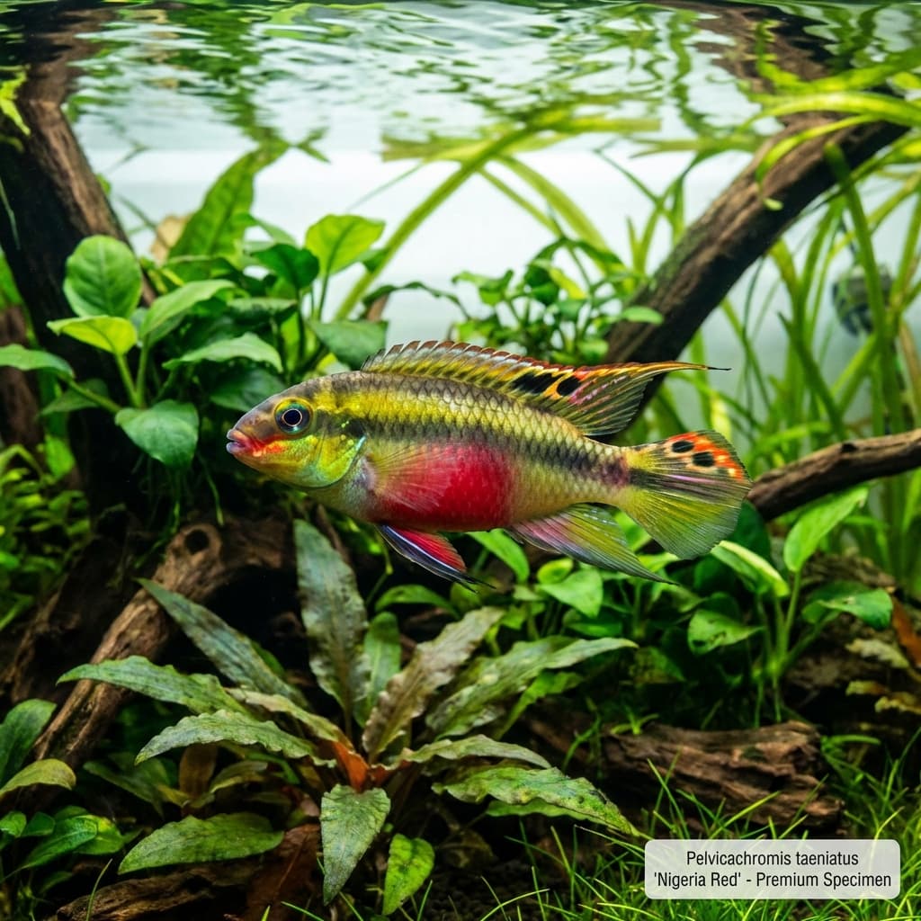 Rainbow Kribs (Pelvicachromis taeniatus 'Nigeria Red')