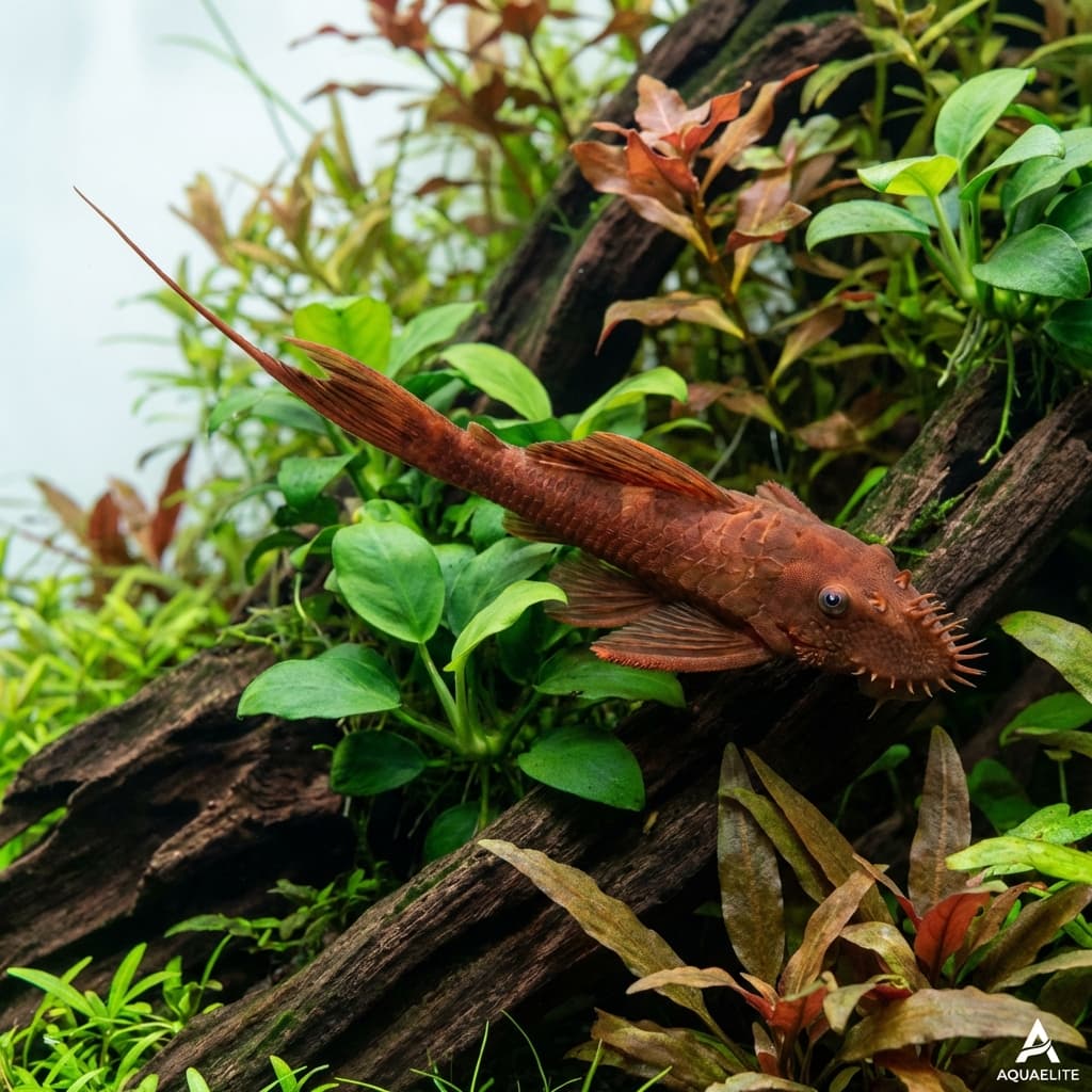 Red Lizard Whiptail Catfish (Rineloricaria sp. 'Red')