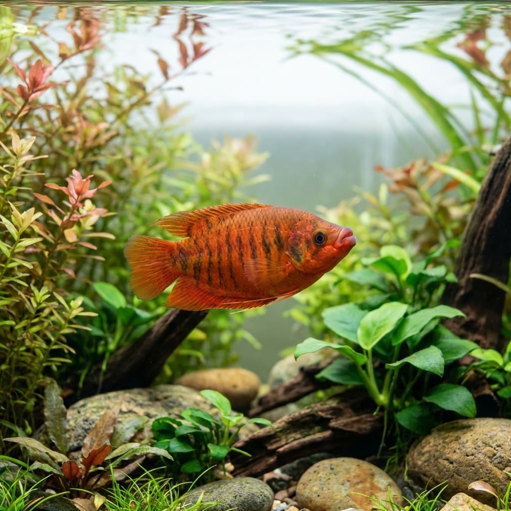 Sunset Thicklip Gourami (Trichogaster labiosa)