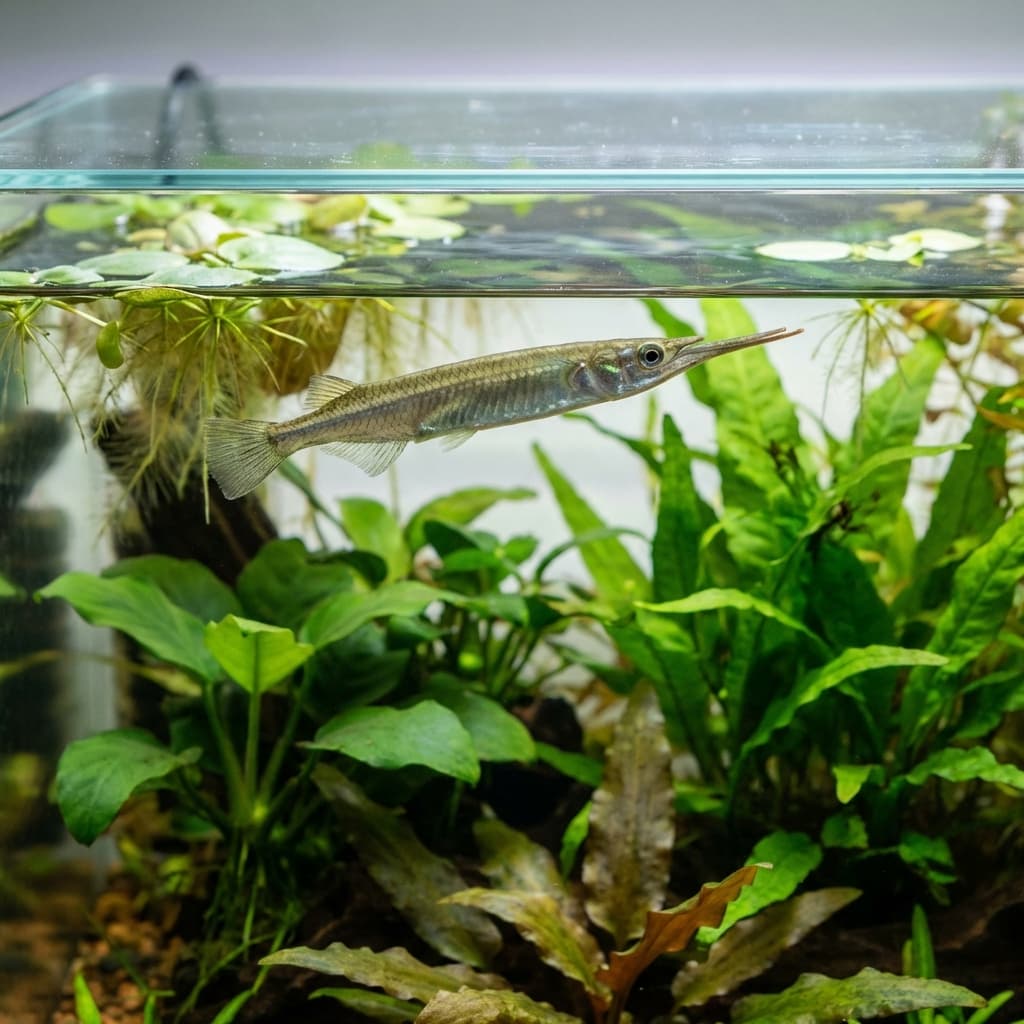 Wrestling Halfbeak (Dermogenys pusilla)